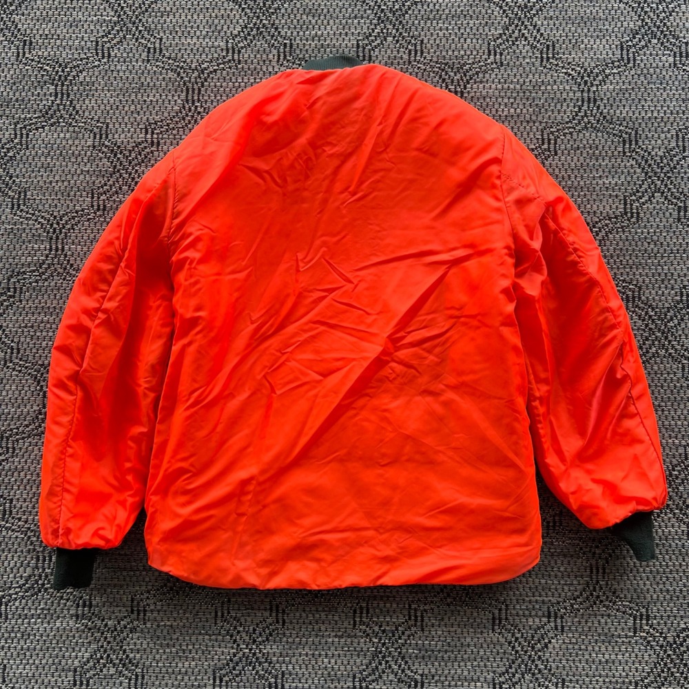 Vintage Nikaldi Jacket Mens M Green Orange Reversible Quilted Hunting Workwear - Picture 8 of 10